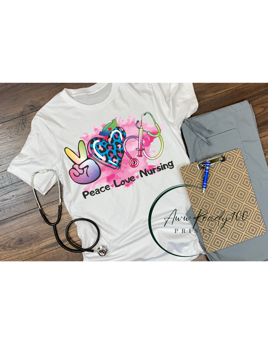 Peace•Love•Nurse  | 10" DTF Transfer