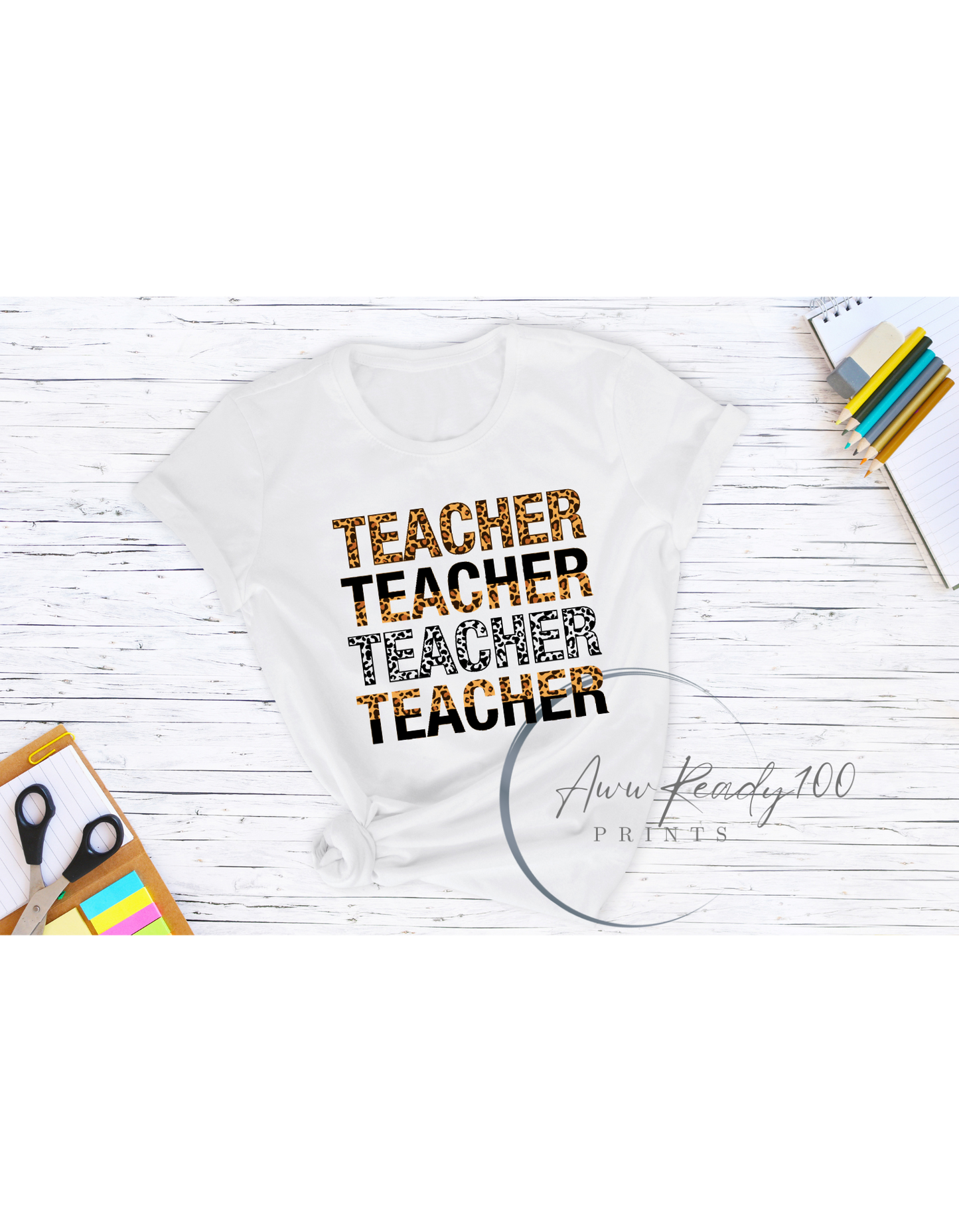 Leopard Teacher Repeat | 10" DTF Transfer