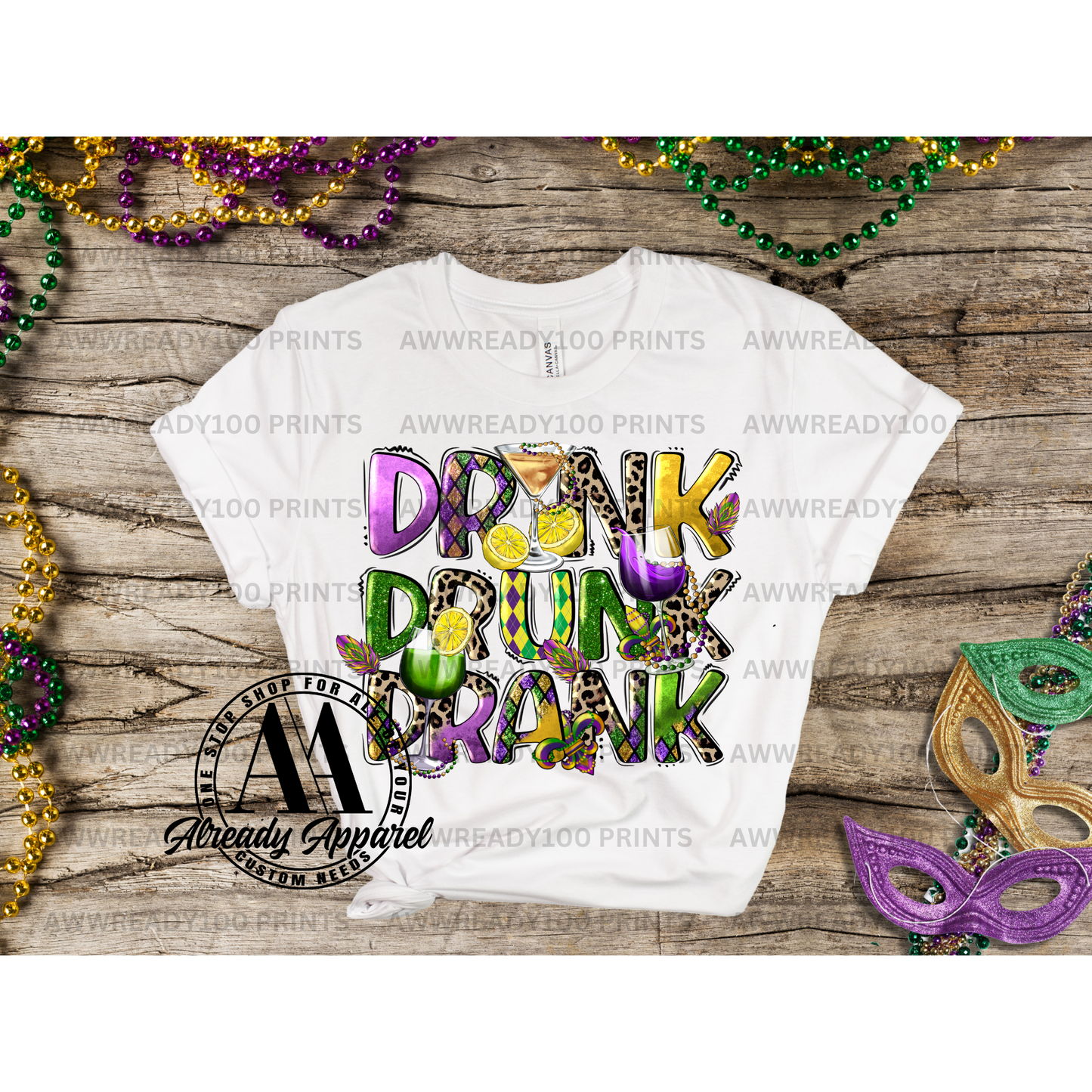 DRINK DRANK DRUNK I 10" - DTF TRANSFER