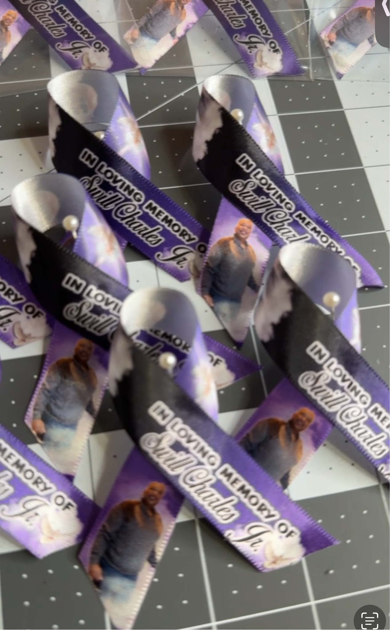 Memorial Ribbons, Memorial Keepsakes, Memorial Pins