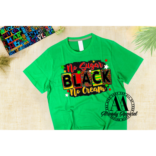 No Sugar No Cream BLACK (black) | 11'' DTF Transfer