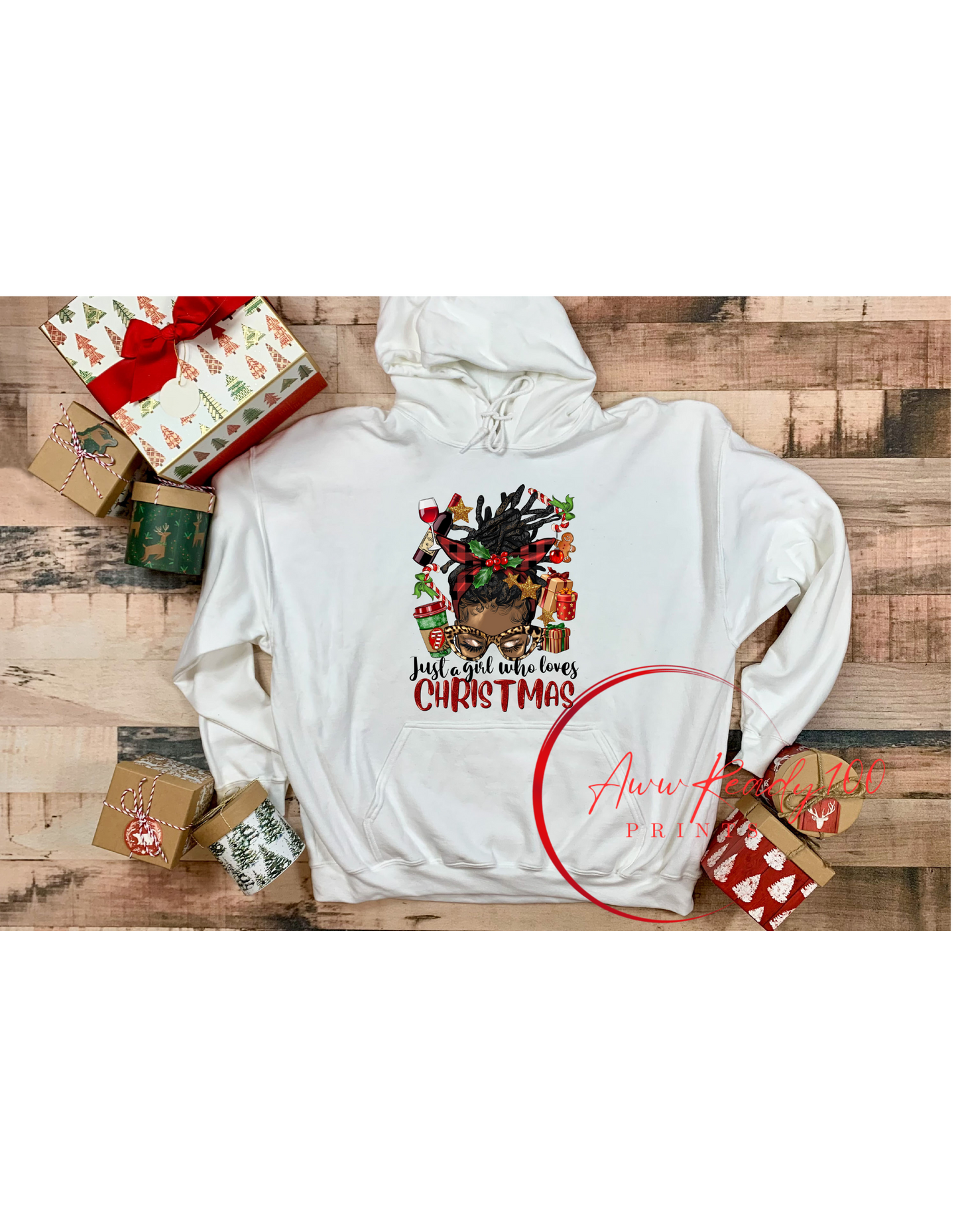 Just A Girl Christmas (Messy Bun) 1| 10'' DTF Transfer