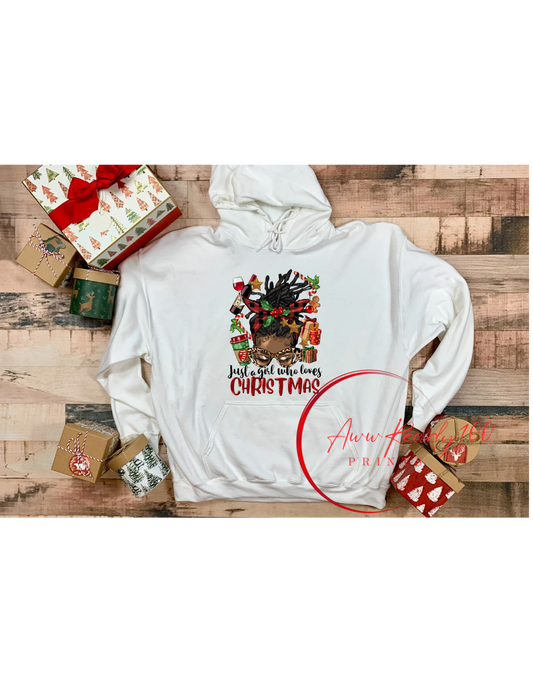 Just A Girl Christmas (Messy Bun) 1| 10'' DTF Transfer