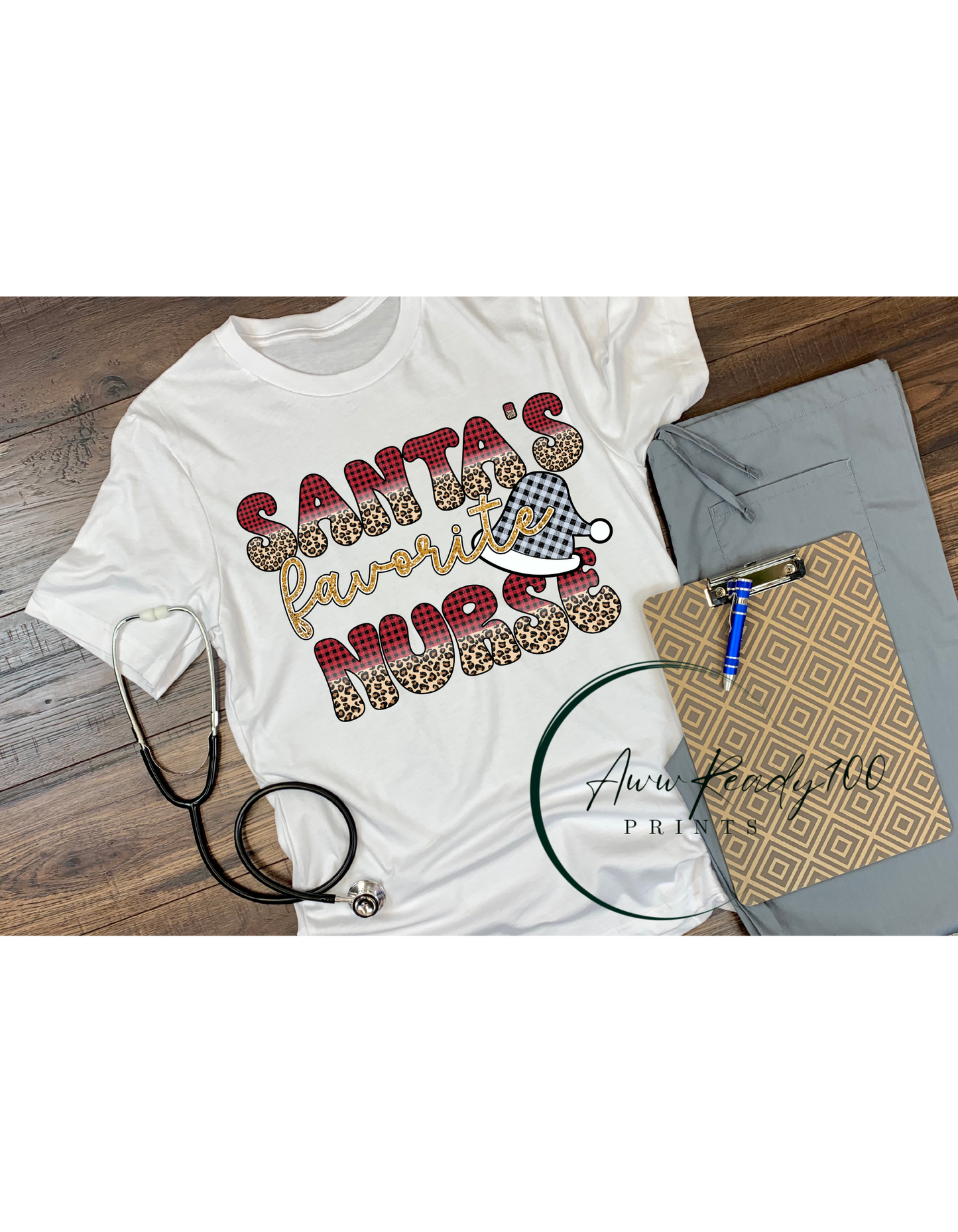 Santa's Favorite Nurse 1 | 10" DTF Transfer