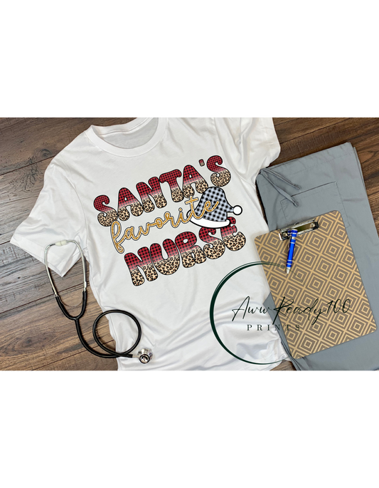 Santa's Favorite Nurse 1 | 10" DTF Transfer
