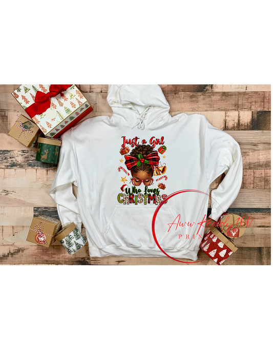 Just A Girl Christmas (Messy Bun) 2| 10'' DTF Transfer