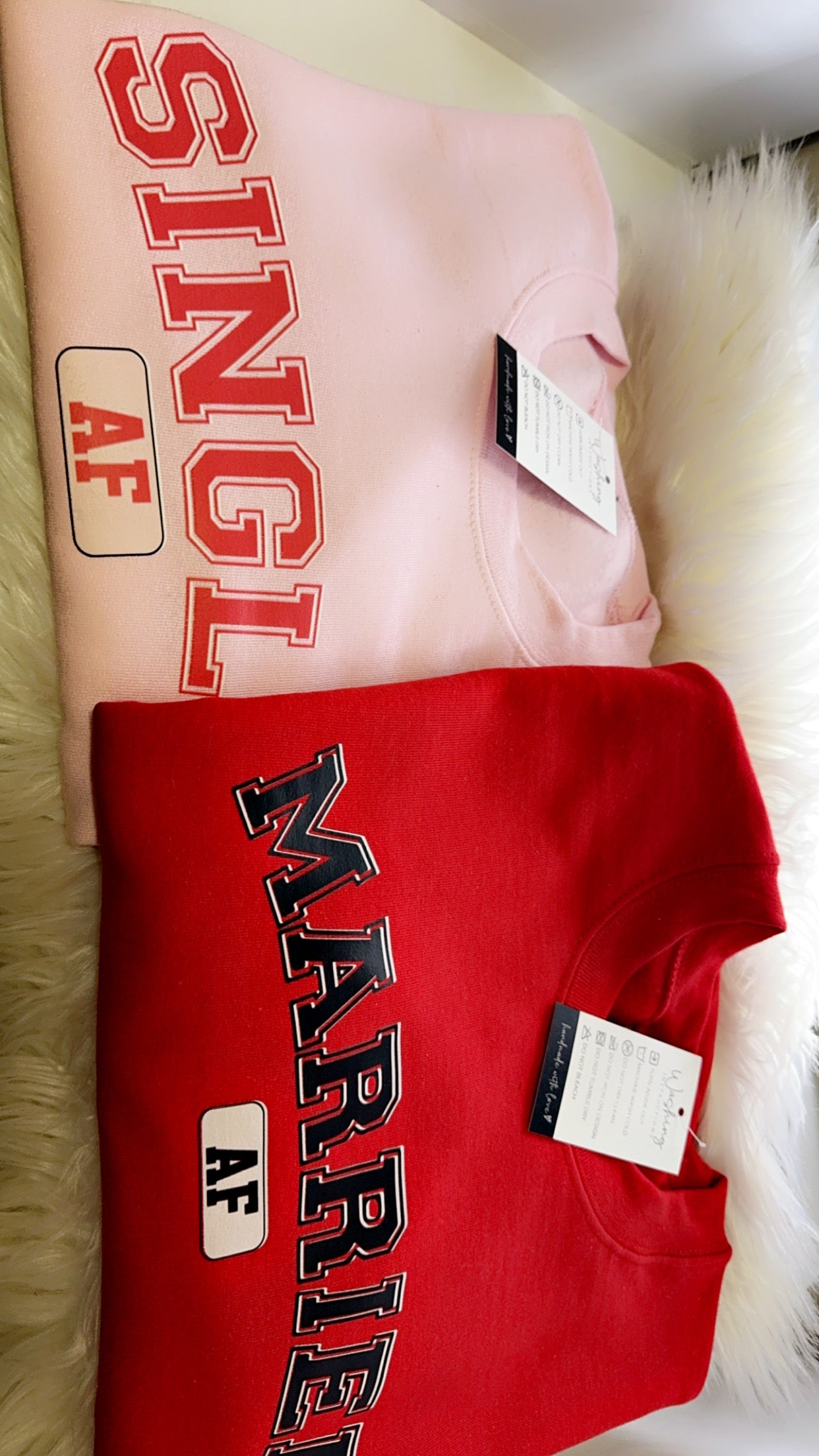 Valentines Sweatshirt | Married AF | Single AF| Rep Your Squad on Love Day