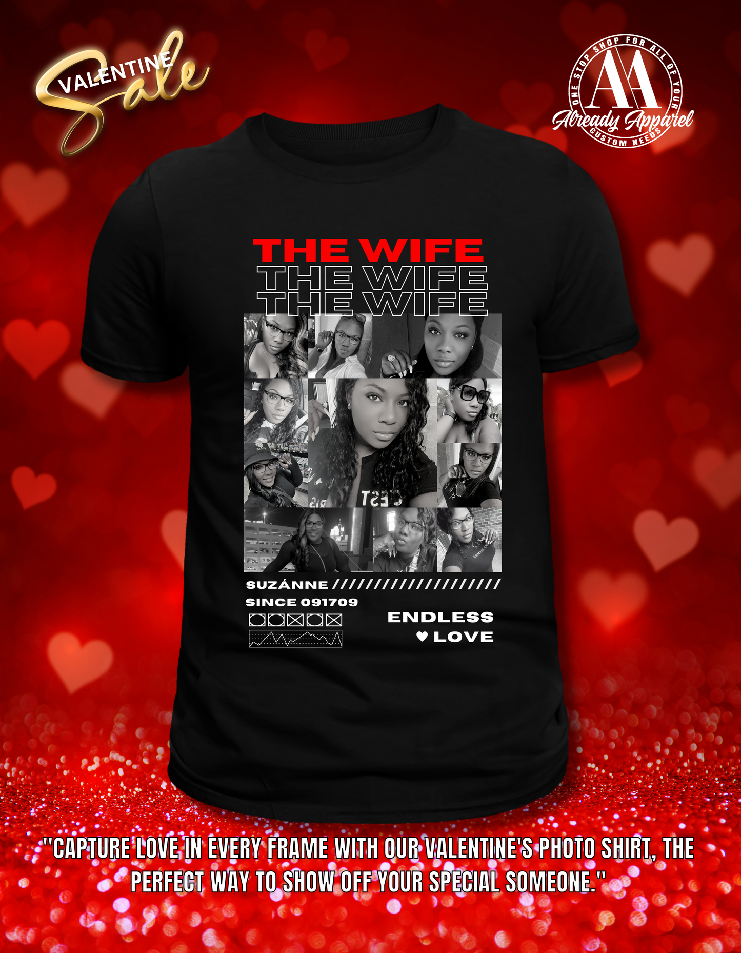 Valentine's Photo Shirt |Custom Girlfriend Face Tee | Special Someone Tee