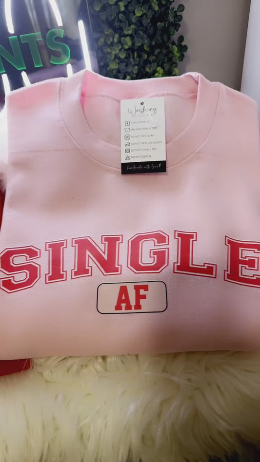 Valentines Sweatshirt | Married AF | Single AF| Rep Your Squad on Love Day