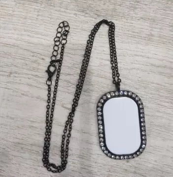 Bling Sublimation Necklace/Heart Necklace Sublimation/Oval Necklace