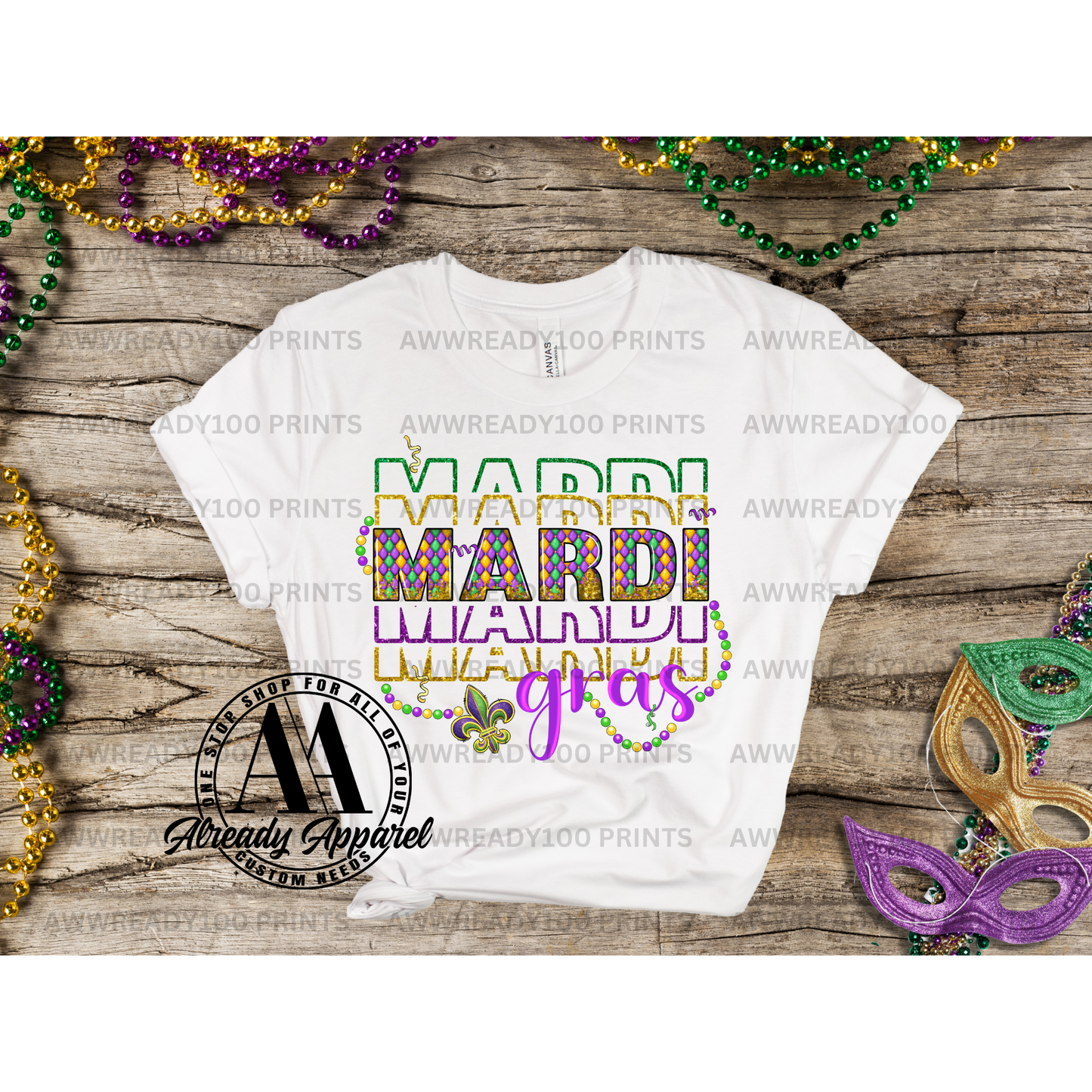 MARDI GRAS REPEAT I 10" - DTF TRANSFER