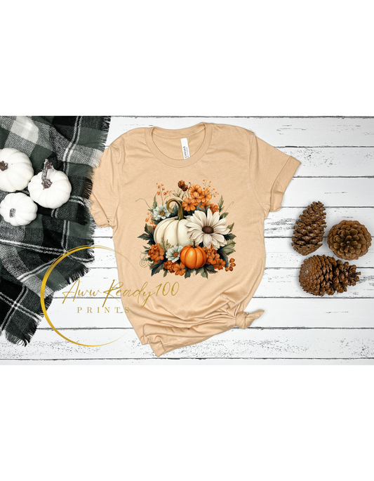 Orange White Pumpkins | 10'' - DTF Transfer