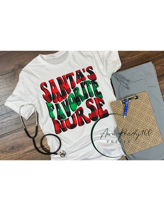 Santa's Favorite Nurse 2 | 10" DTF Transfer