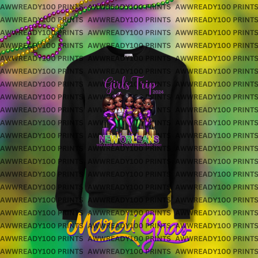 Mardi Gras PNG | Girl's Trip New Orleans 2024 Png | NOLA Girls Trip Png | Mardi Gras Png Sublimation| Digital Download (Copy)