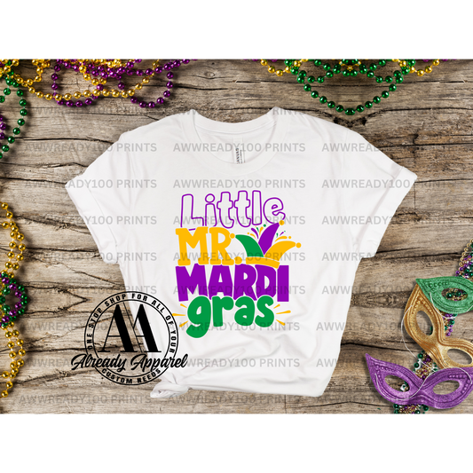 LITTLE MR. MARDI GRASI 8" - DTF TRANSFER