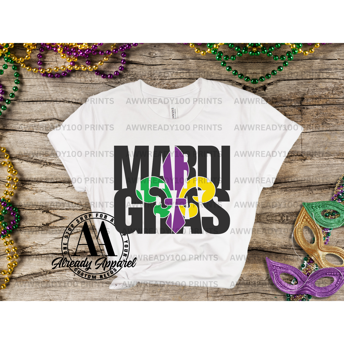 MARDI GRAS KNOCKOUT I 10" - DTF TRANSFER