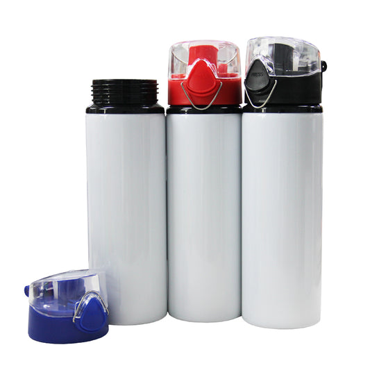 Sports Travel Aluminum Water Bottle w/ Leak Proof Lid