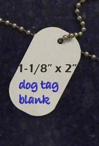 Sublimation Double Sided Dog Tags Set of 5