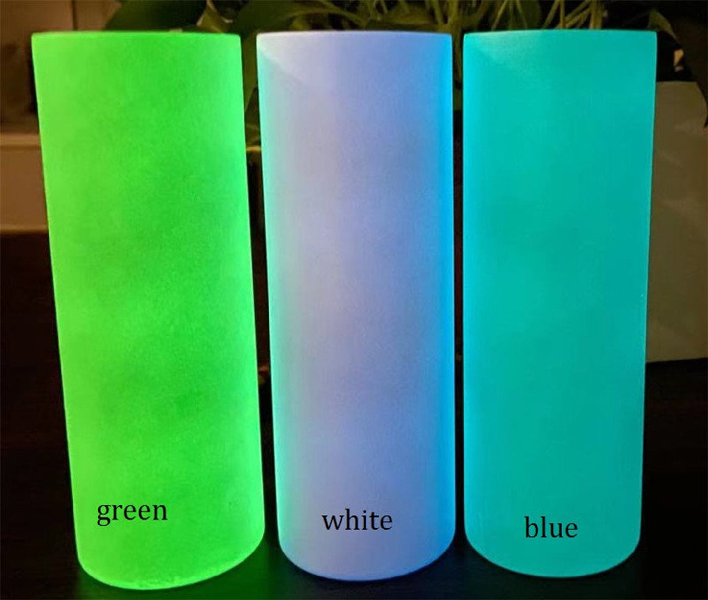 Blank STRAIGHT Glow in the Dark 20oz Sublimation Tumbler